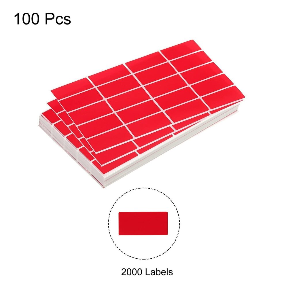 4946 Colored Rectangle Stickers, 2000 Labels Color Code Sticker, 1.57x0.75 - Picture 3 of 5